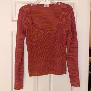 Aritzia Wilfred Space Dye Long Sleeve Top